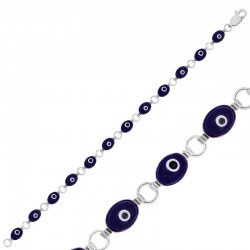 925 Ayar Gümüş Oval Nazar Bileklik