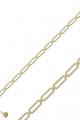 925 Ayar Gümüş Gold Oval Taşlı Bileklik