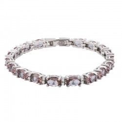 ​925 Ayar Gümüş Oval Zultanit Taşlı Kadın Bileklik