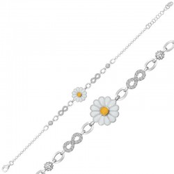 925 Ayar Gümüş Papatya Bileklik