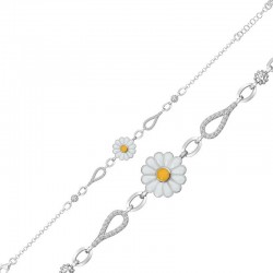 925 Ayar Gümüş Papatya Bileklik