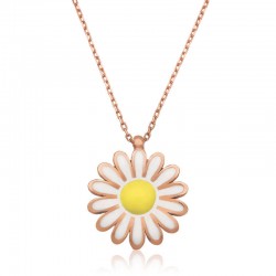 925 Ayar Gümüş Papatya Kadın Gümüş Kolye