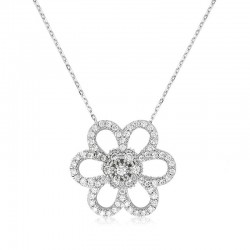925 Ayar Gümüş Papatya Kadın Gümüş Kolye