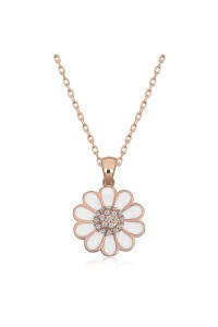 925 Ayar Gümüş Papatya Kadın Gümüş Kolye