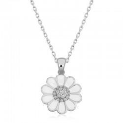 925 Ayar Gümüş Papatya Kadın Gümüş Kolye