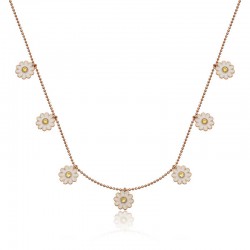 925 Ayar Gümüş Papatya Şans Kadın Gümüş Kolye