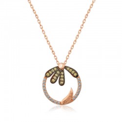 925 Ayar Gümüş Papatya "Seviyor"  Gümüş Kolye