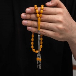 Gümüş Püskül Sıkma Kehribar Tesbih Gümüş Püskül Sıkma Kehribar Tesbih