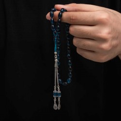 Gümüş Püskül Sıkma Kehribar Tesbih Gümüş Püskül Sıkma Kehribar Tesbih