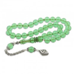 Gümüş Püskül Yeşil Küre Ateş Kehribar Tesbih Gümüş Püskül Yeşil Küre Ateş Kehribar Tesbih