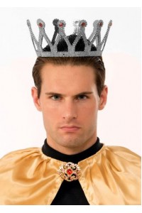 Gümüş Renk Çocuk ve Yetişkin Uyumlu Kral Tacı