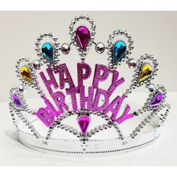 Parti Aksesuar Gümüş Renk Happy Birthday Yazılı Doğum Günü Tacı 60 cm Parti Aksesuar Gümüş Renk Happy Birthday Yazılı Doğum Günü Tacı 60 cm