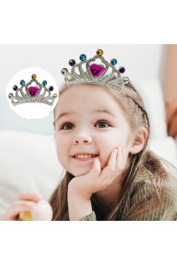 Gümüş Renk Taraklı Model Prenses Kraliçe Tacı 1 No 12x7 cm