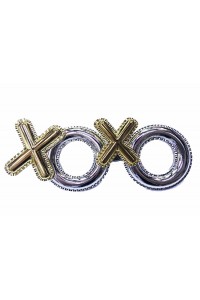 Gümüş Renk Xoxo Yazılı Parti Gözlüğü 17x7 cm