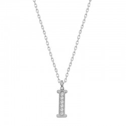 925 Ayar Gümüş Rodyum Kaplama İ Harfi Kadın Gümüş Kolye 925 Ayar Gümüş Rodyum Kaplama İ Harfi Kadın Gümüş Kolye