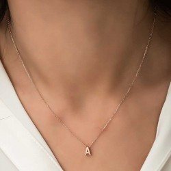 925 Ayar Gümüş Rose 3 Boyutlu A Harf Kadın Gümüş Kolye 925 Ayar Gümüş Rose 3 Boyutlu A Harf Kadın Gümüş Kolye