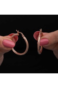 Gümüş Rose 3 mm Burgu Şarnel Küpe