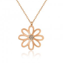 925 Ayar Gümüş Rose Çiçek Bayan Gümüş Kolye 925 Ayar Gümüş Rose Çiçek Bayan Gümüş Kolye