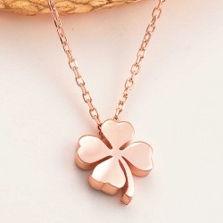 925 Ayar Gümüş Rose Dört Yapraklı Yonca Kadın Kolye 925 Ayar Gümüş Rose Dört Yapraklı Yonca Kadın Kolye