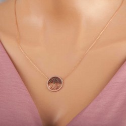 925 Ayar Gümüş Rose Hayat Ağacı Kadın Kolye 925 Ayar Gümüş Rose Hayat Ağacı Kadın Kolye
