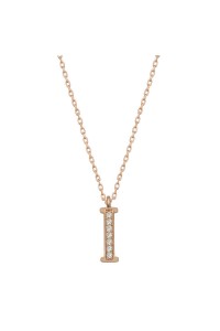 925 Ayar Gümüş Rose I Harfi Kadın Gümüş Kolye