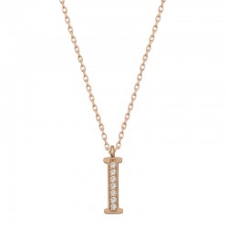 925 Ayar Gümüş Rose I Harfi Kadın Gümüş Kolye 925 Ayar Gümüş Rose I Harfi Kadın Gümüş Kolye