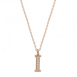 925 Ayar Gümüş Rose İ Harfi Kadın Gümüş Kolye 925 Ayar Gümüş Rose İ Harfi Kadın Gümüş Kolye