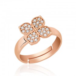 925 Ayar Gümüş Rose Rüzgar Gülü Çiçek Yüzük 925 Ayar Gümüş Rose Rüzgar Gülü Çiçek Yüzük