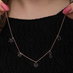 925 Ayar Gümüş Rose Şans Kadın Kolye 925 Ayar Gümüş Rose Şans Kadın Kolye