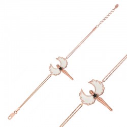 925 Ayar Gümüş Rose Su Perisi Bileklik 925 Ayar Gümüş Rose Su Perisi Bileklik