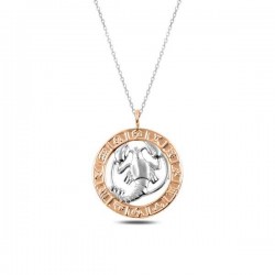 925 Ayar Gümüş Rose Yengeç Burcu Kadın Gümüş Kolye