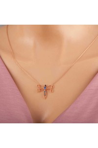 925 Ayar Gümüş Rose Yusufçuk Kadın Gümüş Kolye