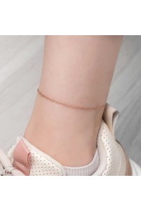 925 Ayar Gümüş Rose Zincir Desenli Halhal