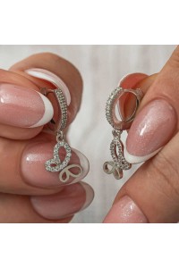 Gümüş Sallantılı Kelebek Kadın Küpe