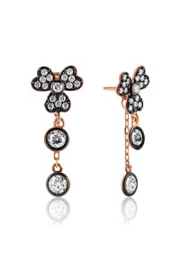 925 Ayar Gümüş Sallantılı Yonca Küpe