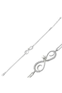 925 Ayar Gümüş Sonsuz Aşk Bileklik