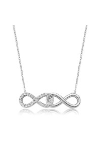 925 Ayar Gümüş Sonsuz Aşk Kadın Gümüş Kolye