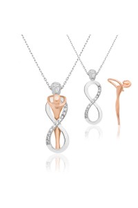 925 Ayar Gümüş Sonsuz Aşk Kadın Gümüş Kolye