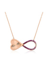 925 Ayar Gümüş Sonsuz Kalp Kadın Gümüş Kolye