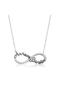 925 Ayar Gümüş Sonsuzluk Annem Benim Kadın Gümüş Kolye