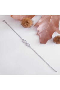 925 Ayar Gümüş Sonsuzluk Kadın Bileklik 925 Ayar Gümüş Sonsuzluk Kadın Bileklik