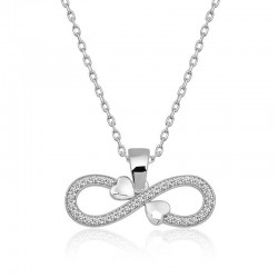 925 Ayar Gümüş Sonsuzluk Kalpler Kadın Gümüş Kolye