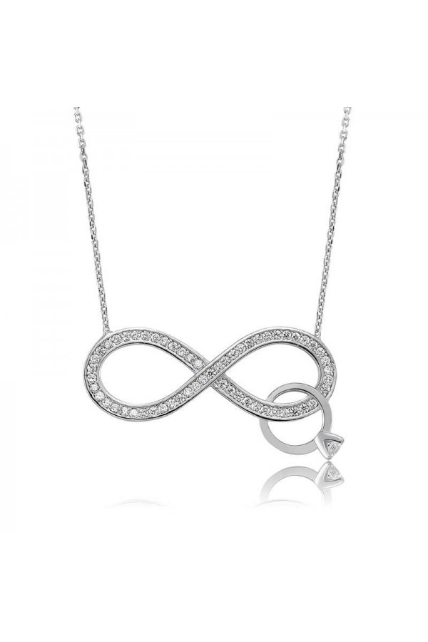 925 Ayar Gümüş Sonsuzluk Tektaş Kadın Gümüş Kolye 925 Ayar Gümüş Sonsuzluk Tektaş Kadın Gümüş Kolye