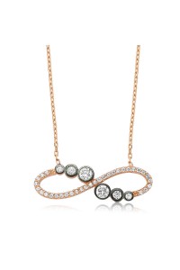 925 Ayar Gümüş Su Yolu Sonsuzluk Kadın Gümüş Kolye