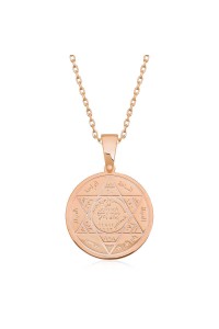 ​925 Ayar Gümüş Süleyman Mührü Gümüş Kolye