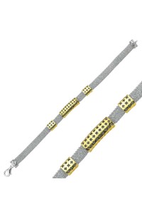 925 Ayar Gümüş Taşlı File Bileklik