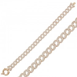 925 Ayar Gümüş Rose Taşlı Gurmet Bileklik 925 Ayar Gümüş Rose Taşlı Gurmet Bileklik