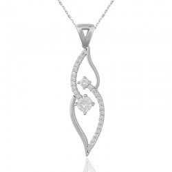 925 Ayar Gümüş Tek Taş Kadın Gümüş Kolye