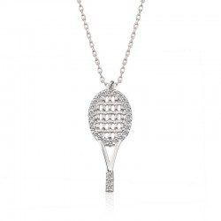 ​925 Ayar Gümüş Tenis Raketi Kadın Gümüş Kolye