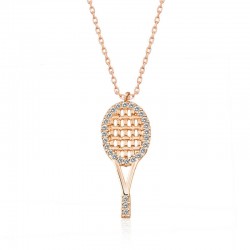 925 Ayar Gümüş Tenis Raketi Kadın Gümüş Kolye